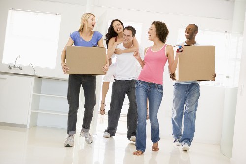 Removal team helping with a home move in Finchley