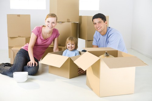 Careful furniture loading during a local house removal in Finchley