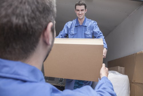 Packing materials and boxes prepared for a local move in Finchley