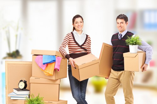 Packing supplies arranged for a flat or house move in Finchley