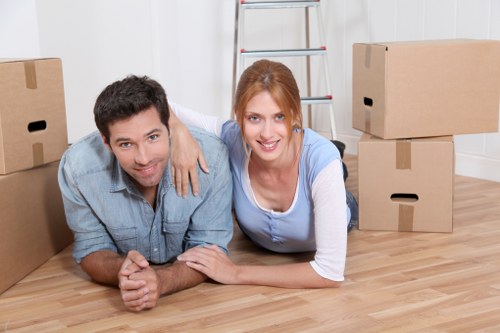 Hire truck ready for residential relocation in Finchley Central