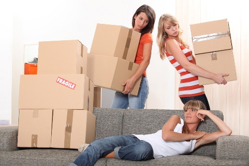 Loading furniture carefully into a removals van in Finchley